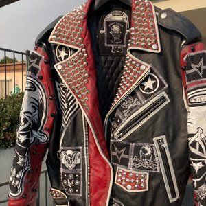 Evil Eyes Studded Leather Jacket, Mark Vachon L
